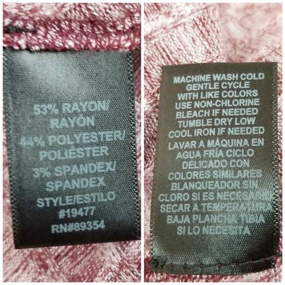 Kristin Nicole Heathered Mock Neck V-Neck Dress Lg - Picture 4 of 5